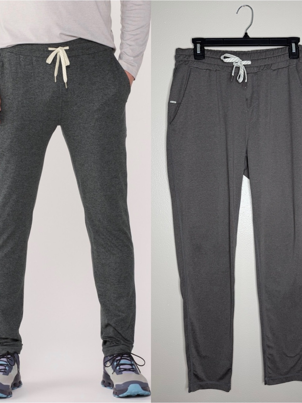 Vuori Mens Ponto Performance‎ Pant Grey size Medium